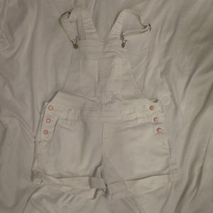 White Jean overalls